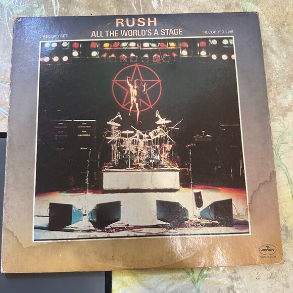 Mercury Other - Rush ‎All The World's A Stage Original 1976 Dbl Album LP Mercury ‎SRM-2-7508